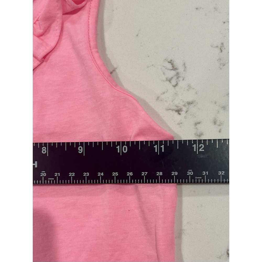 LILLY PULITZER Girls Size XS 2 3 Top Tank Sleeveless PINK Ruffle Blouse Shirt 2T - Picture 7 of 7